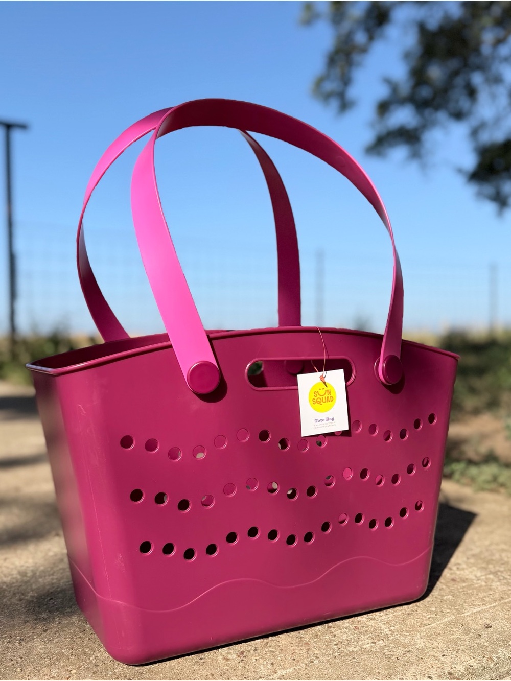 Target Fuchsia Perforated Tote Bag